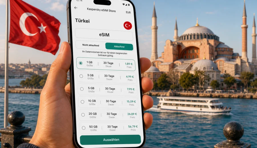 Türkei eSIM: mobiles Internet für die Reise