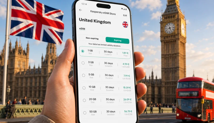 United Kingdom eSIM for mobile internet