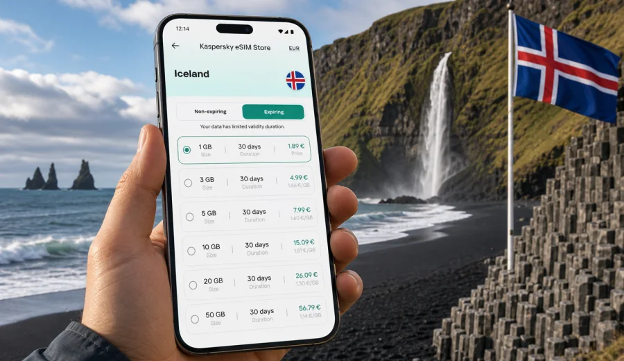 Iceland eSIM: mobile internet for travel